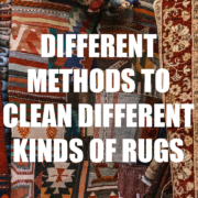 different methods to clean different kinds of rugs